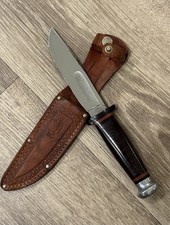 Kinfolks Vintage WW2 5 Inch Fighting Knife.  Red Spacers  picture