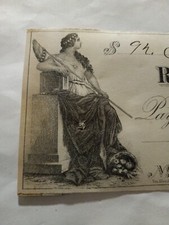 Vintage 1871 Fitchburg Mass Rollstone National Bank Check Nice Artwork 🎨 picture