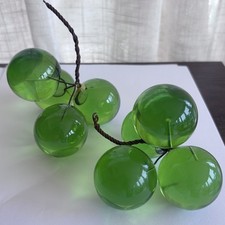 Two Lucite Acrylic Grape Clusters Mid Century Modern MCM Decor Green picture