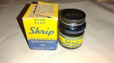 Sheaffer’s Skrip Ink Bottle with Box, washable Blue #42 NOS, Sealed picture