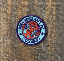 Vintage Mesa Verde National Park Colorado Travel Souvenir Sew-On Patch NOS 1980s picture
