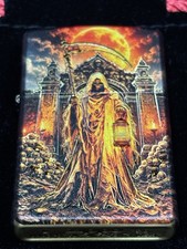RARE Zippo lighter  Vigil Keeper Skull With Exclusive box picture