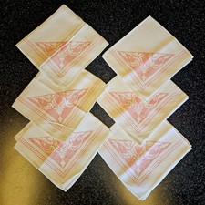 Vintage Linen Napkins Set 6 Off White picture