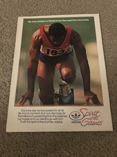 Vintage 1984 ADIDAS Track Running Shoes Poster Print Ad 1980s SPIRIT OF THE GAME picture