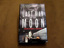 EUGENE GENE CERNAN APOLLO 17 SIGNED AUTO THE LAST MAN ON MOON HC BOOK BECKETT picture
