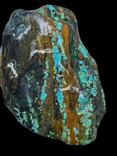 Stabilized Hubei turquoise. Poly Chrome spiderwebs 568 Grams Nice Hard Material picture