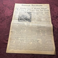 Vintage Pittsburgh Post-Gazette Newspaper 10-8-1942 - Japs Abandoned Town Of… picture