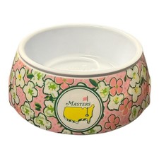 2026 Masters Tournament Large Floral Green And Pink Pet Bowl Must Have picture