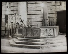 ANTIQUE Magic Lantern Slide BAPTISTERY INTERIOR PISA C1900 PHOTO ITALY TUSCANY picture