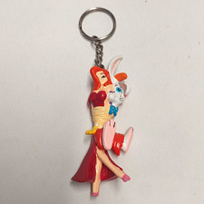 Vintage Who Framed Roger Rabbit & Jessica Tied Up Key Chain 1987 Rare picture