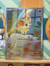 Fennekin 080 Me04: Chaos Rising Illustration Rare Full Art Holo Black Star Promo picture