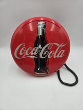 Vintage Coca-Cola Round Disc Telephone 1995 Telemania Collectible Untested (A1) picture