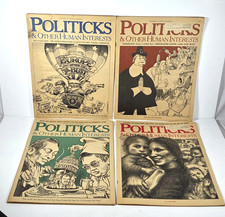 POLITICKS Newspaper Lot  (11 Issues) 1977 1978 Political Satire Weekly Vintage picture