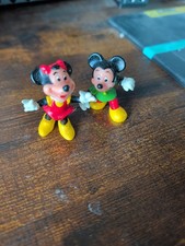 VTG. 1980's Applause HK Mickey & Minnie Mouse PVC Cake Topper/Decorations picture