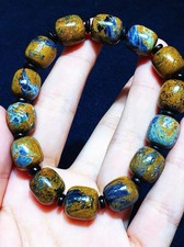 Natural  High Grade Rare Pietersite Barrel Bead Bracelet picture