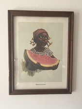 1924 Pictorial Review Magazine Of Framed “Girl Eating Watermelon” Vintage Ad picture