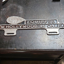 Vintage License Plate Frame Eddie Meyer co. 