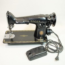 Singer Vintage Sewing Machine Model 201 201-2 With OEM pedal Tested Working picture