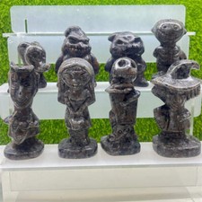 8pc Halloween Natural Yooperlite skull hand carved Quartz Crystal skull Reiki picture