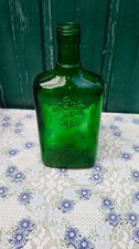 Antique Green Glass Bottle Double Eagle & Carriage Embossed 0.7L Rare Design picture