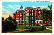 Main Building Annex State Teachers College Indiana PA Vtg Postcard 5P21-6 picture