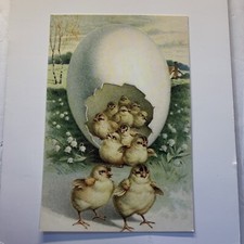 Easter Unused Postcard Greeting Card Vintage Style 4 X 6 picture