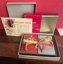 Vtg 2 Deck SEALED Elvgren Playing Cards Gentlemen Prefer Blondes Adv Cleveland picture