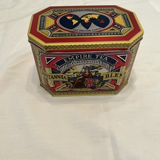 Vintage Huntley Boorne & Stevens Tin Genuine British Tinplate Biscuit/Tea Box picture