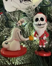2ct 2026 Nightmare Before Christmas Jack & Zero Christmas Tree Ornaments w Tag picture