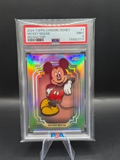 2024 Topps Chrome Disney #1 Mickey Mouse Refractor PSA 9 picture