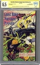 Ghost Rider Wolverine Punisher Hearts of Darkness #1 CBCS 6.5 Witnessed Sig 1991 picture