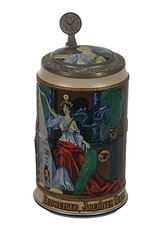 VTG 1995 Budweiser Archives “Mirror of Truth” Beer Stein Ceramarte Brazil #2155 picture