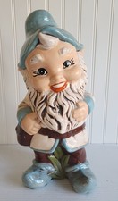 Vintage Hand Painted Garden Gnome Ceramic 16