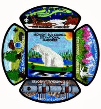 BSA MIDNIGHT SUN OA TOONTUK 549 AK 2023 SCOUT JAMBOREE 5-PATCH POLAR BEAR ALASKA picture