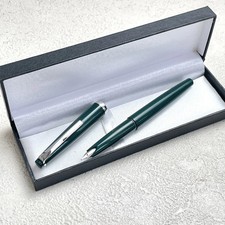 Vintage Pilot 55 Fountain Pen Dark Green Steel Nib CT Made in Japan BS177 picture