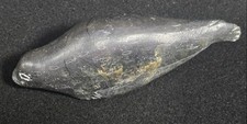 Vintage Soapstone Seal From Alaskan Inuit Eskimo Museum, Anchorage 6” picture