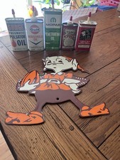 CLEVELAND BROWNS OLD SCHOOL FOOTBALL NFL PORCELAIN SIGN picture