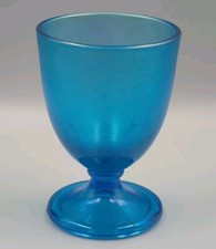Vintage Celeste Blue Iridescent Stretch Glass Candy Jar Replacement picture