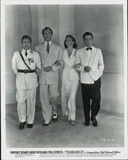 Undated Press Photo Promo for Movie Casablanca Raines, Henried, Bergmann, Bogart picture