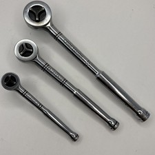Vtg. Craftsman Ratchets 9-43795 9-43796 & 9-43797 Triwing Thumbwheel Handle picture