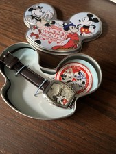 Disneys Mickey Mouse 80 Years Wrist Watch in Keepsake Tin w/ Box - New Old Stock picture