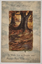 For My Friend  To Wish You A Bright And Happy New Year Old Postcard picture