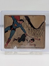 1940 Superman Gum #41 Roller Coaster Rescue Gum Inc Golden Age Vintage Card picture