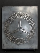Mercedes Benz Garage Sign 20x24” Hand Cast Aluminum Relief Metal Wall Art picture