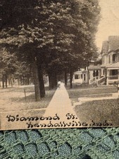 1911 Antique Rppc Diamond St. Kendallville, Ind.     Real Photo Postcard  picture