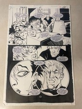 SCARE TACTICS #10 ORIGINAL COMIC ART 1998 MANHUNT FOR SLITHER Dc SCREAM QUEEN picture