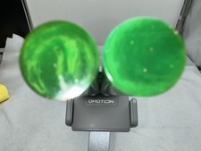 2-RODS VINTAGE BAKELITE #22 Marbled GREEN Swirl Color ROD 489 GRAMS picture