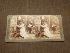 VINTAGE STEREOVIEW STEREOSCOPE CARD FUNNY 1901  I'VE CAUGHT SISTER THIS TIME picture