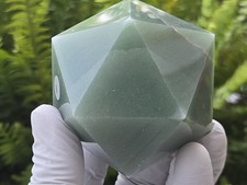 Green Aventurine Carved Geometric Icosahedron Large (60 to 70 mm) Decorative picture