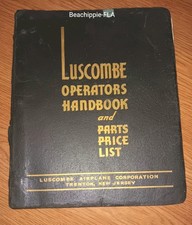 Genuine Luscombe™ Operators Handbook & Parts Price List w/ Certificate picture